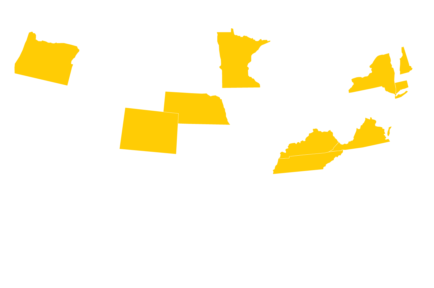 states highlighted in yellow